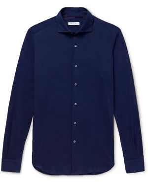 Loro Piana Andrew Slim-Fit Cotton-Jersey Shirt - Blue