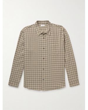 John Elliott Cloak Checked Woven Shirt - Natural