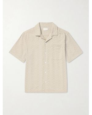 Aimé Leon Dore Novelty Camp-Collar Cotton-Jacquard Shirt - Natural