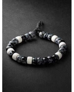 Carolina Bucci Forte Beads Blackened, Obsidian And Magnesite Bracelet