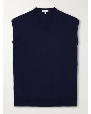 Peter Millar Autumn Merino Wool And Lyocell-Blend Vest - Blue