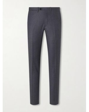 Kiton Straight-Leg Wool Suit Pants - Blue