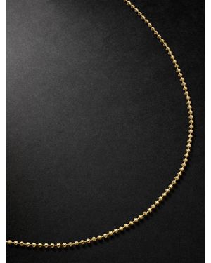 Alex Moss New York 18-inch 14-karat Gold Ball Chain Necklace - Black