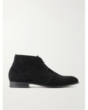 Manolo Blahnik Berwick Suede Chukka Boots - Black