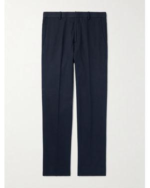 Loro Piana Jarno Austin Straight-Leg Stretch-Cotton Twill Trousers - Blue