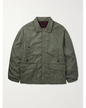 Maison Margiela Reversible Checked Virgin Wool Parka - Green