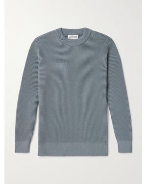 S.N.S. Herning Fender Iii Slim-Fit Ribbed Virgin Wool Jumper - Blue