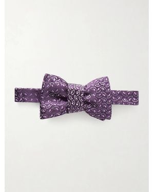 Charvet Silk-Jacquard Bow-Tie - Purple