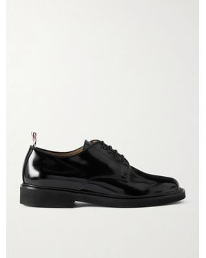 Thom Browne Uniform Polished-Leather Derby Shoes - Black