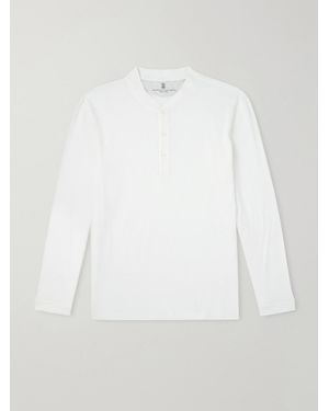 Brunello Cucinelli Linen And Cotton-Blend Henley T-Shirt - White
