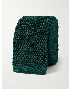 Sid Mashburn 5.5cm Knitted Silk Tie - Green