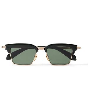 Jacques Marie Mage Alin D-frame Gold-tone And Acetate Sunglasses - Green