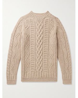 Howlin' Super Cult Slim-Fit Cable-Knit Virgin Wool Sweater - Natural