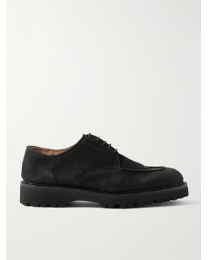 John Lobb Land Rugged Suede Derby Shoes - Black