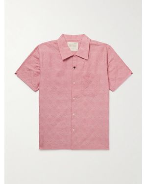 Kardo Chintan Embroidered Cotton-Voile Shirt - Pink