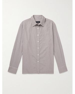 Nili Lotan Finn Striped Cotton-Poplin Shirt - Grey