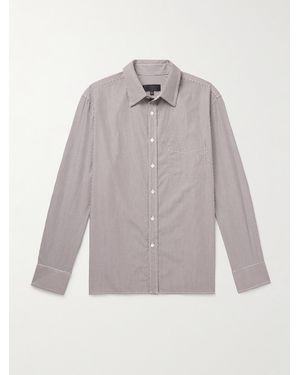 Nili Lotan Finn Striped Cotton-Poplin Shirt - Grey