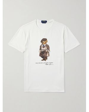 Polo Ralph Lauren Slim-Fit Printed Cotton-Jersey T-Shirt - White