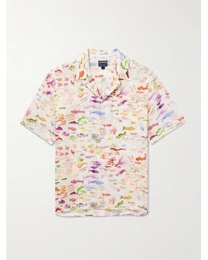 Vilebrequin Fabrice Hybert Charli Printed Linen Shirt - Pink