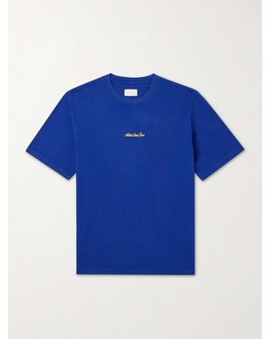 Aimé Leon Dore Logo-Embroidered Cotton-Jersey T-Shirt - Blue