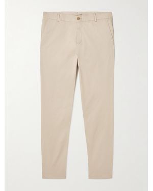 Sunspel Straight-Leg Garment-Dyed Cotton-Blend Twill Chinos - Natural