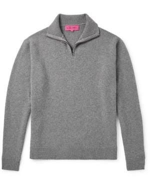 The Elder Statesman Cashmere Half-zip Sweater - Gray