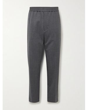 Nili Lotan Lawrence Tapered Woven Trousers - Grey