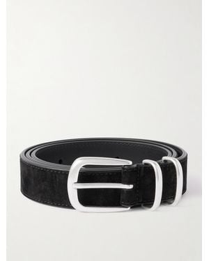 Officine Creative 3cm Suede Belt - Black