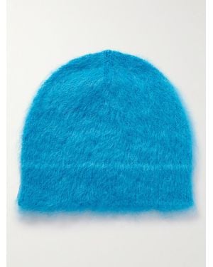 Jil Sander Brushed Mohair-Blend Beanie - Blue
