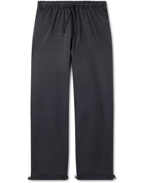 WTAPS Straight-Leg Cropped Coolmax Drawstring Pants - Blue