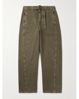Lemaire Twisted weit geschnittene Jeans mit Gürtel - Grün