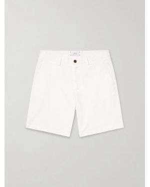 MR P. Straight-Leg Garment-Dyed Cotton-Blend Twill Bermuda Shorts - White