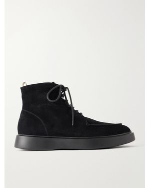 Officine Creative Frame 004 Suede Lace-Up Boots - Black