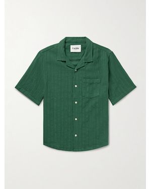 Corridor NYC Camp-Collar Cotton Shirt - Green