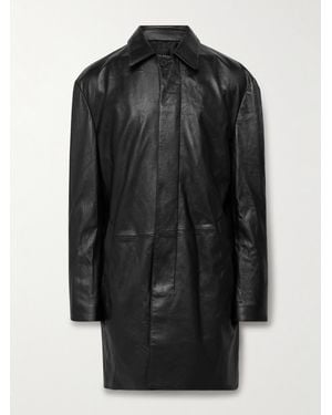 Balenciaga Leather Coat - Black