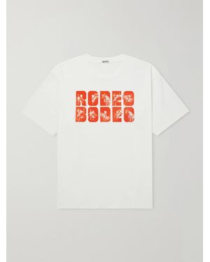 Bode Rodeo O Printed Cotton-Jersey T-Shirt - Gray