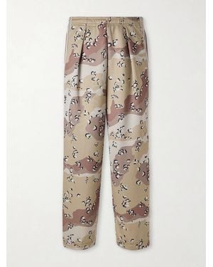 Kapital Straight-leg Pleated Printed Tech-jersey Track Trousers - Natural