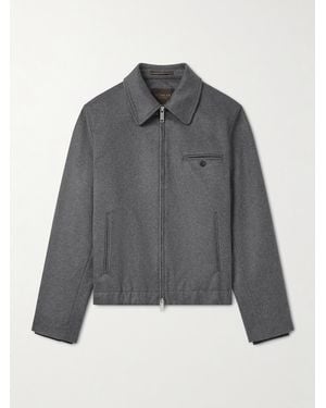 Slowear Incotex Montedoro Brushed Wool-Blend Bomber Jacket - Grey