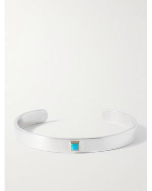 Peyote Bird Azul Sterling, 14-Karat And Cuff - Bianco