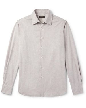 Incotex Glanshirt Slim-fit Cotton-twill Shirt - White