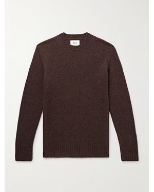 NN07 Lee 6598 Merino Wool-Blend Jumper - Brown