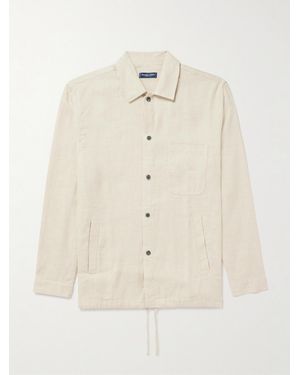 Frescobol Carioca Diego Linen And Cotton-blend Coach Jacket - Natural