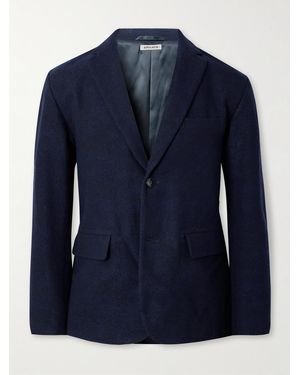 Blue Blue Japan Cotton And Wool-blend Jacquard Suit Jacket - Blue