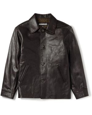 ジャケット・アウター NEIGHBORHOOD LEATHER CAR COAT BLACK S LEATHER CAR COAT