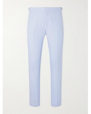 Orlebar Brown Griffon Straight-Leg Linen Trousers - Blue