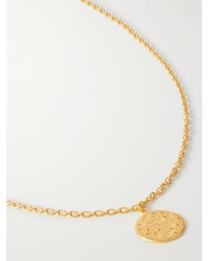 Mikia Polaris-Plated Diamond Pendant Necklace - Natural
