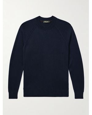 Loro Piana Cashmere, Virgin Wool And Silk-Blend Jumper - Blue