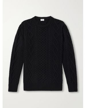 Ghiaia Pescatore Cable-Knit Wool Jumper - Blue