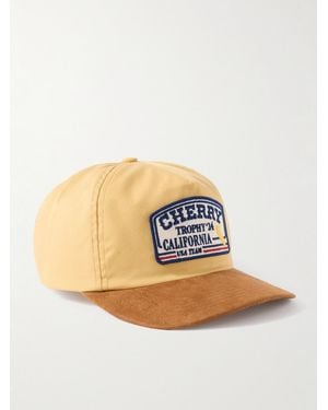 CHERRY LA Logo-Appliquéd Cotton-Twill Baseball Cap - Yellow