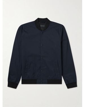 Club Monaco Refined Stretch Cotton-blend Bomber Jacket - Blue